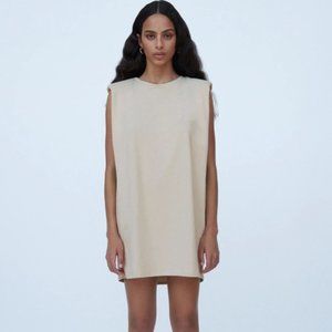 zara shoulder pad dress